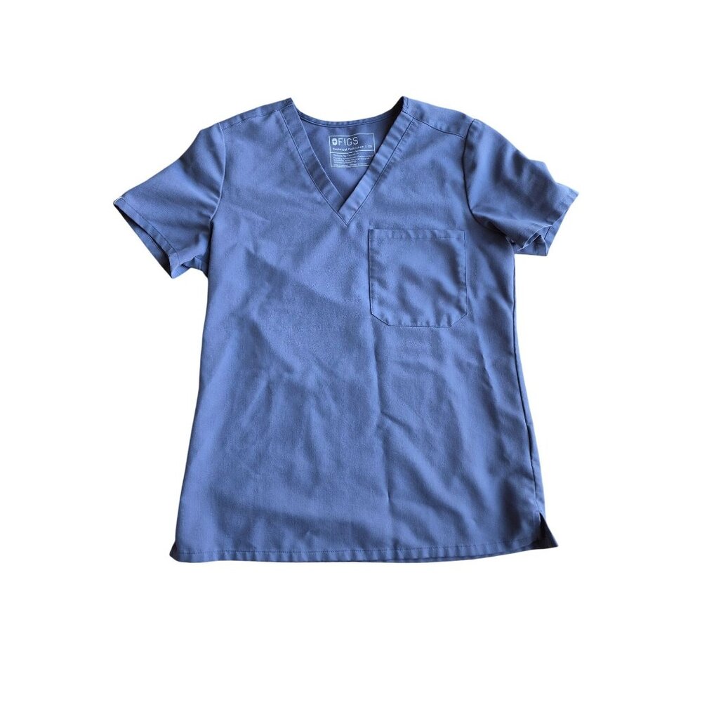 FIGS Womens Catarina One-Pocket Scrub Top‎ and Pants Size XS Blue Medical Nurse